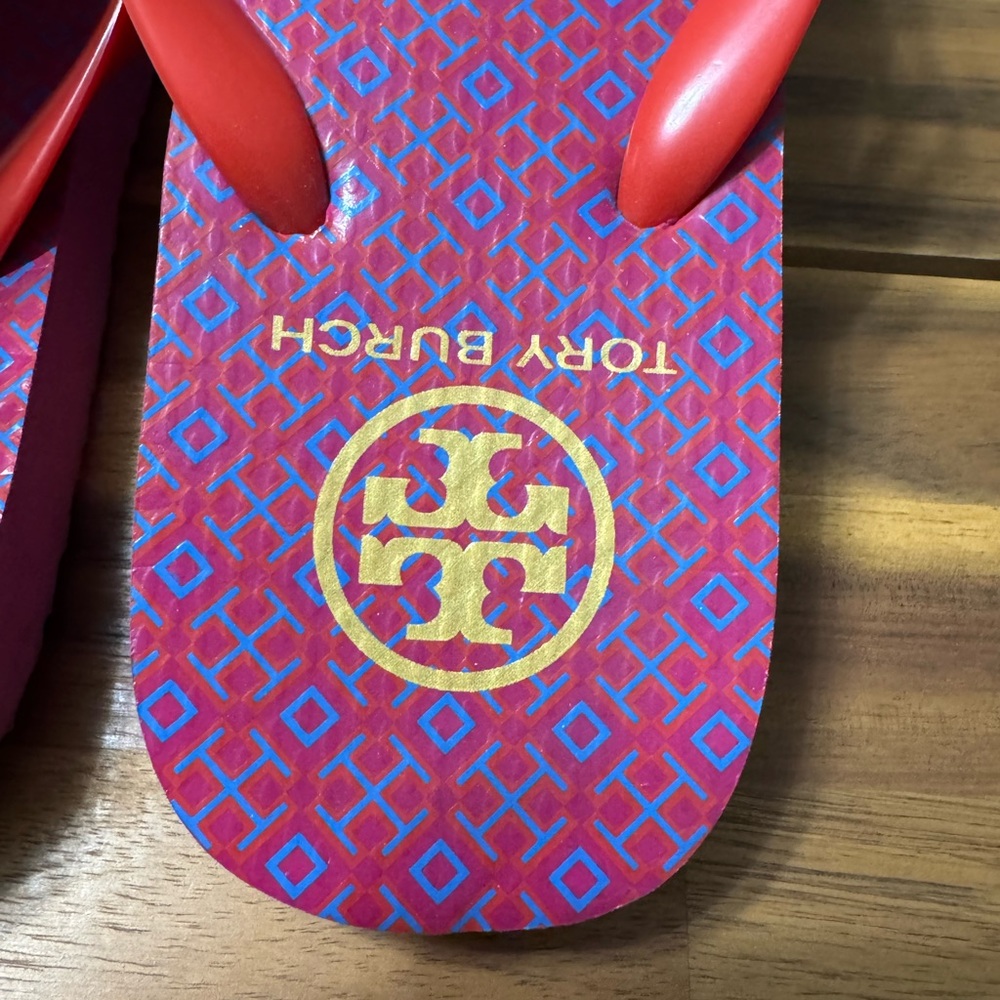 Tory Burch Red Flip Flops - Picture 4 of 4
